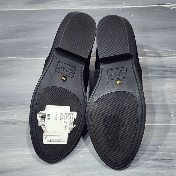 Style&co Raniaa Booties Black Block Heel Ankle Boots 5 M - Picture 10 of 10